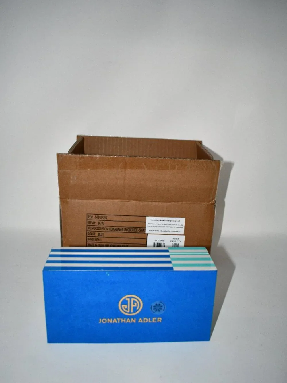 Jonathan Adler Copenhagen SMALL Lacquer Box# 34770 NIB